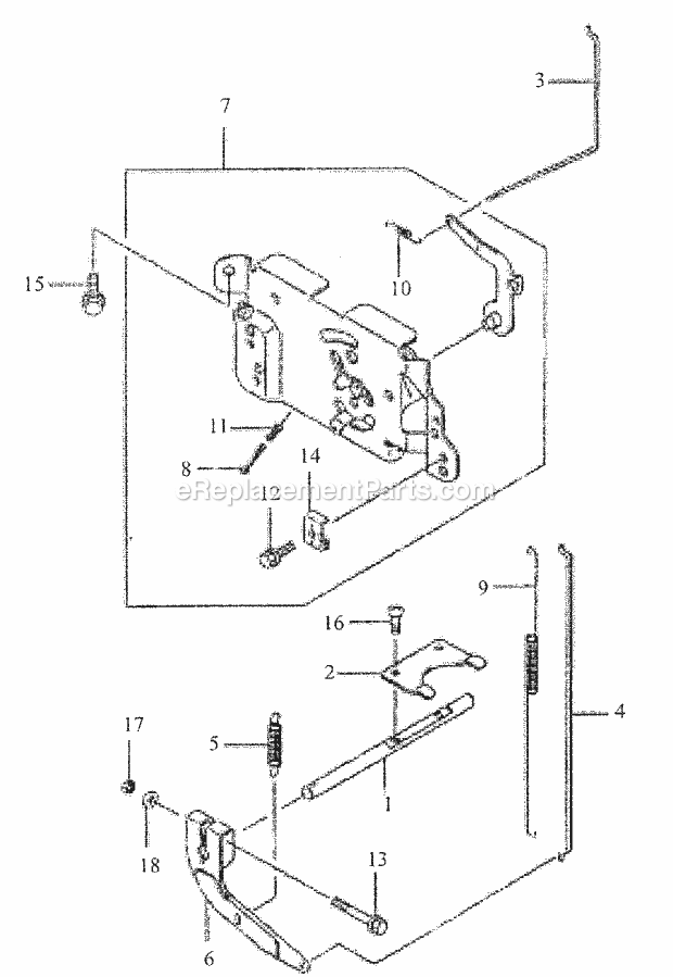 Controls Diagram and Parts List for 3648 53AB5D4M100 Cub Cadet Lawn Mower